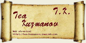 Tea Kuzmanov vizit kartica